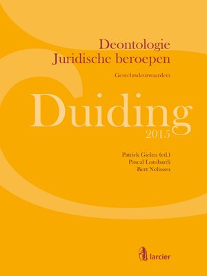cover image of Duiding Deontologie Juridische beroepen